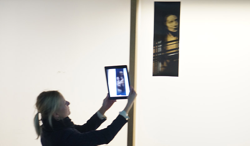 A ‘tag’ triggering a video sequence in an Augmented Reality tablet application
