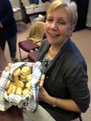 Ann with her biscuts