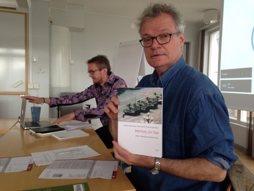 Book seminar with Oscar Hemer and Anders Høg Hansen, editors. Photo: Tobias Denskus.